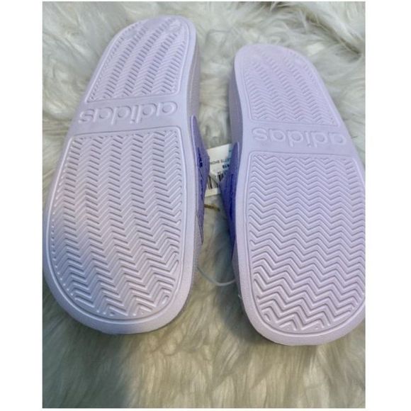 adidas Adilette Shower Slide Sandal, Purple Tint/Light Purple/Almost Pink Sz 5 - Picture 3 of 4